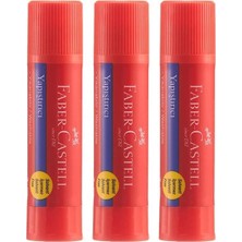 Faber-Castell Stick Yapıştırıcı 12 Adet 40 gr Kırmızı Renkli Paket