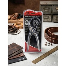 Anşin Profesyonel Kemer Delme Pensesi - Ergonomik Saplı Kolay Kullanım Kemer Delme Makinesi