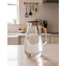 Damla Metal Kapaklı Cam Sürahi 2600 ml