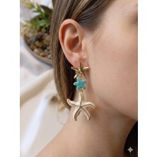 Euro Aksesuar 3'lü Deniz Yıldızı Bijuteri Küpe - Gold