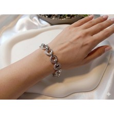 Xuping Jewelry Xuping Rodyum Kaplama Dokulu Halka Model Kadın Bileklik (19-23 Cm) - Euro Aksesuar