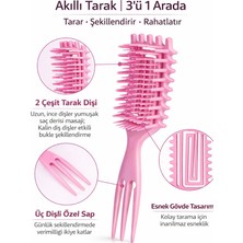 Synee 3’ü 1 Arada Akıllı Bukle Belirginleştirici Saç Fırçası | Esnek Tarama, Şekillendirme ve Masaj Etkili Profesyonel Saç Tarağı