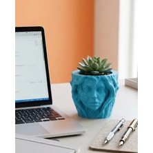 Sbusshop Modern Ev Dekoru Için Kadın Yüzü Ağaç Tasarımlı Dekoratif Vazo - SB001M-48UTD6