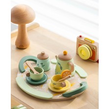 Eternal Sunshine 14 Parçalı Ahşap Vintage Çay ve Sunum Seti