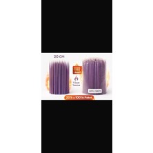 İzmir Candle 100'LÜ Mor katolik,ortodoks dini mum,kutsal,sunak,votif,el yapımı dua mumu,dilek mumu,arınma,ritüel,yoga