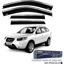 Niken Hyundai Santa Fe Cam Rüzgarlığı Kromlu 4'lü 2006+ Sonrası