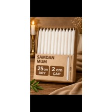 İzmir Candle 10'lu Beyaz Şamdan Mum