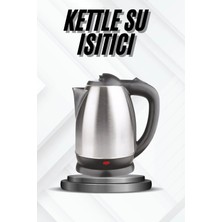 Elektronikçim Kettle Su Isıtıcı C F Priz Uyumlu 220 - 240 V Paslanmaz Çelik Kablolu