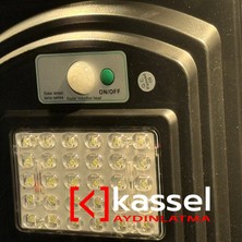 Kassel Aydınlatma Cata 120W Solar Dış Mekan Sokak Aydınlatma Güneş Enerjili Uzaktan Kumandalı Beyaz Işık