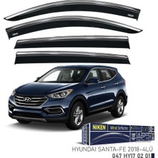 Niken Hyundai Santa Fe Cam Rüzgarlığı Kromlu 4'lü 2018+ Sonrası