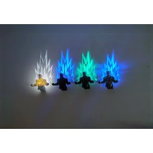 Kablosuz Şarjlı LED Duvar Lambası – Super Warrior Anime Aplik, Gaming Oda Dekoru