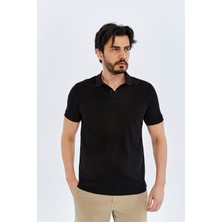 Süvari Polo Yaka Slim Fit T-Shirt TS1014000474 Siyah