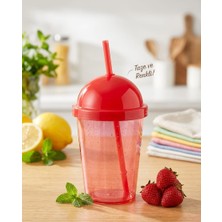 Veyla Style Pipetli Neon Bardak Kırmızı 450 ml