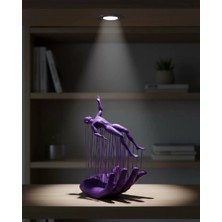 Elektronikçim 3D El Üzerinde Insan Figürü Mor Soyut Tasarım Dekor Biblo