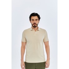 Süvari Polo Yaka Slim Fit T-Shirt TS1014000474 Bej