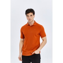 Süvari Polo Yaka Slim Fit T-Shirt TS1014000474 Kiremit