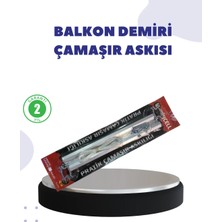 Elektronikçim 25X60 Balkon Askılığı Kare Demir Uyumlu Hava Dayanıklı Çamaşır Askısı