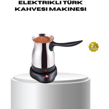 Elektronikçim Paslanmaz Çelik Elektrikli Cezve 800W 6 Fincan Kapasiteli