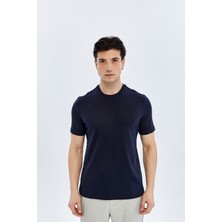 Süvari O Yaka Basic T-Shirt TS1014000475 Lacivert