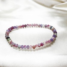 Doğal Taş Takı Dünyası Turmalin Taşı Rondela Bileklik | 4x5 mm