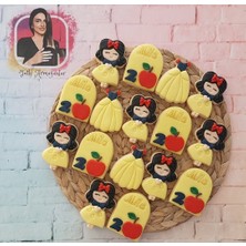 Tatlı Armağanlar Prenses ve Elma Temalı Doğum Gününe Özel Butik Kurabiye - 20 Adet