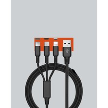 Elektronikçim Çoklu USB Şarj Kablosu – 1,2m Hızlı Şarj, 3A Güçlü Akım