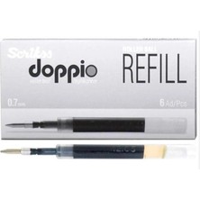 Scr Doppio Roller Kalem Yedeği SİYAH (6 Lı)