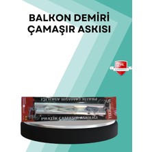 Elektronikçim Kare Küpeşte Uyumlu Balkon Çamaşır Askısı 25X60 cm Beyaz Pratik
