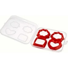 Elektronikçim Kurabiye Kalıbı 4 Parça 8 Şekil - Saklama Kutulu