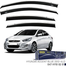 Niken Hyundaı Accent Blue Cam Rüzgarlığı Kromlu 4'lü 2012+ Sonrası