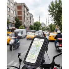 Elektronikçim Su Geçirmez Motosiklet Telefon Tutucu Evrensel Gidon Montaj Navigasyon Standı