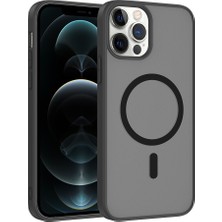 Nova Global iPhone 11 Pro Max Kılıf M-Safe Şarj Özellikli Zore Babet Kapak - Siyah