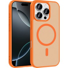 Ottonova iPhone 16 Pro Max Kılıf M-Safe Şarj Özellikli Zore Babet Kapak - Turuncu