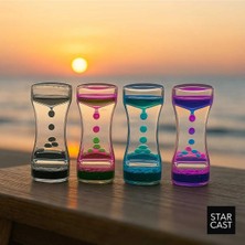 Star Cast Renkli Sulu Kum Saati - Stres Giderici Masaüstü Dekor ve Hediyelik