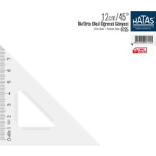 Kitabevimden Hatas Öğrenci Gönyesi 45 Derece Plastik 12 cm 725 (36 Adet)