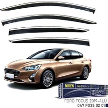 Niken Ford Focus Cam Rüzgarlığı Kromlu  4'lü 2019+ Sonrası