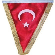 Kitabevimden Vatan Masa Bayrağı Türk Üçgen Simli 15X22.5 VT203   ( 10 Adet )
