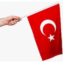 Kitabevimden Vatan Bez Bayrak Sopalı 30X45 VT226--10 Lu