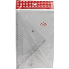 Kitabevimden Hatas Öğrenci Gönye Seti 45-60 Derece Plastik 32 cm 0808-10 Lu Paket-10-Lı-Pkt