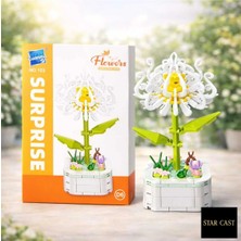 Star Cast Örümcek Zambağı Dekoratif Yapı Blok Çiçek – Saksı Çiçek Hediye Seti