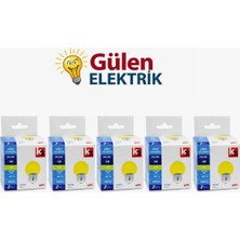 K2 1 Wat Gece  Ampulu Sarı Renk 5ADET