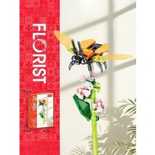 Oyunsal Şeftali Çiçeği ve Avcı Böceği 121 Parça Blok Seti  Çiçek Tasarımı - Eğitici Dekoratif Yapım Oyuncağı