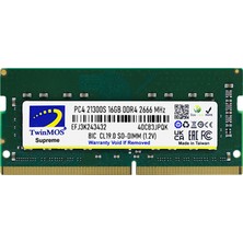 Fantastik Store Twinmos MDD416GB2666N, 16GB, Ddr4, 2666MHZ, 1.2V Notebook Ram