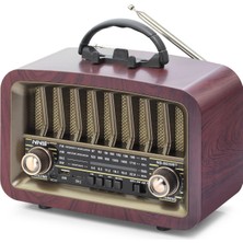 Elektronikçim Bluetooth Nostaljik Hoparlör Fm 24.8 x 11.7 x 18.5 cm NS6639BT