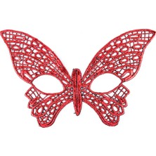 Uslucan Alışveriş Kırmızı Dantel Masquerade Maskesi 7 No