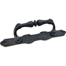 Elektronikçim Antika Tarz Dekoratif Pirinç Dar Yan  Kapı Kolu - 225X37 Mm, Oksit