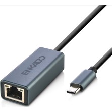 Fantastik Store Enkado EKD-TP45, Gigabit, Type-C To RJ45, Metal, Ethernet Kartı