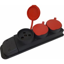 Fantastik Store Kauçuk 380 Volt Uzatma 3'lü Priz