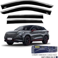 Niken Chery Omoda 5  Kromlu Cam Rüzgarlığı 4'lü 2022+ Sonrası Uyumlu
