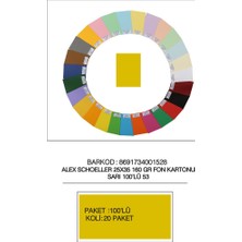 Kitabevimden Alex Schoeller Fon Kartonu 160 gr 25X35 53 Sarı